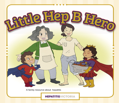 Cover of the English version of Little Hep B Hero book
