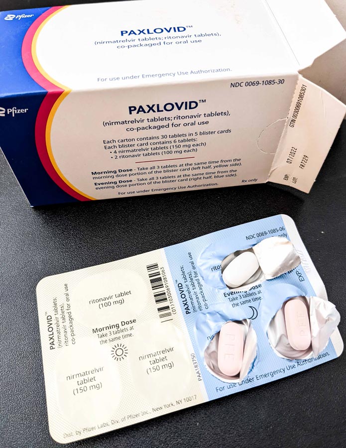 Paxlovid treatment pack. Image credit: Wikimedia Commons