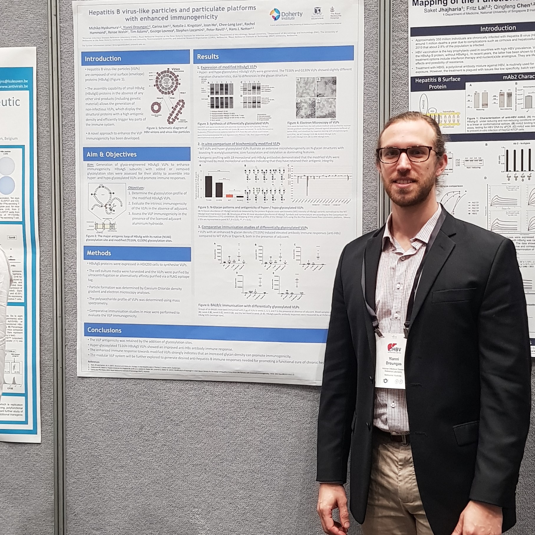 Yianni presents his poster on day 3 of the International HBV Meeting