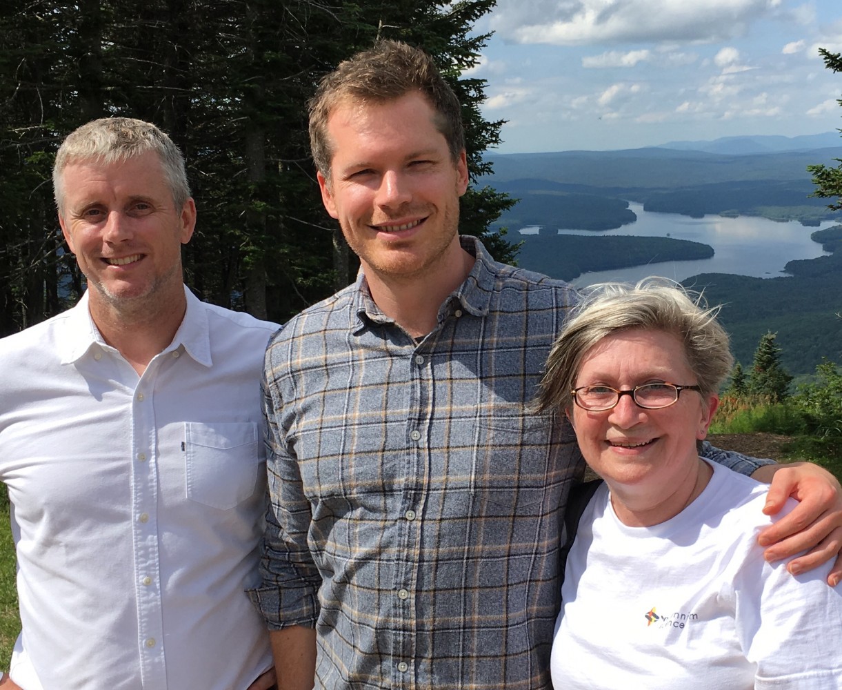 Professor Nick Barker (Singapore) and Dr Dusty Flanagan (now at the Beatson, Glasgow, UK) at the summit of Mount Snow, Vermont, USA.
