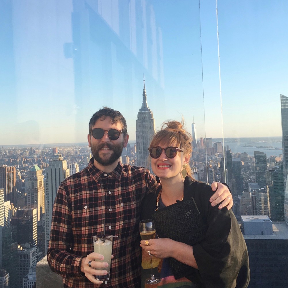 Hamish and wife Miriam atop the Empire State Building 