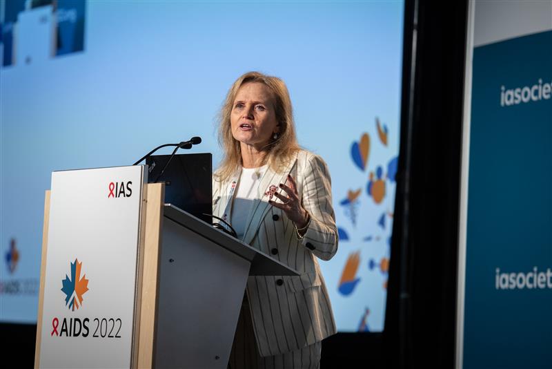 IAS President, Professor Lewin presents at the IAS Conference in Montreal. Image credit: IAS International AIDS Conference